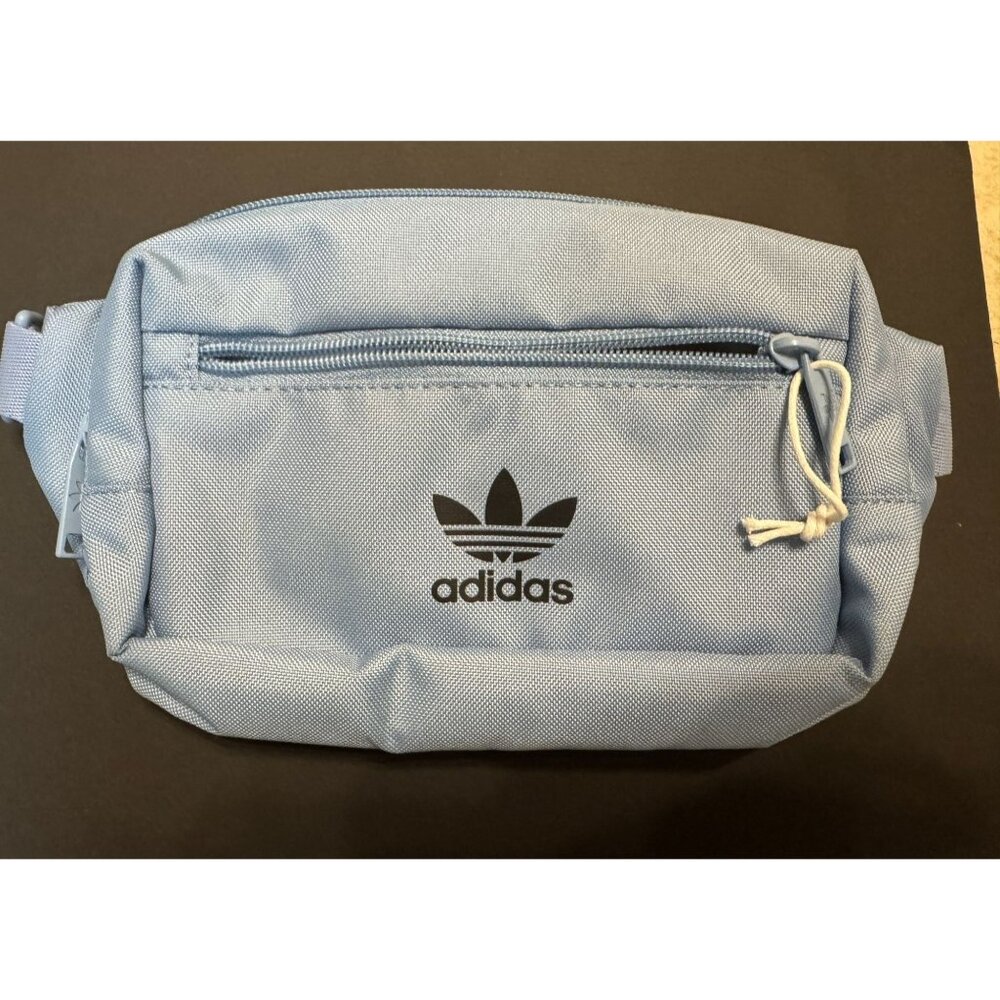 Adidas Originals Light Blue Waist Pack With Adjustable Strap & Zippered